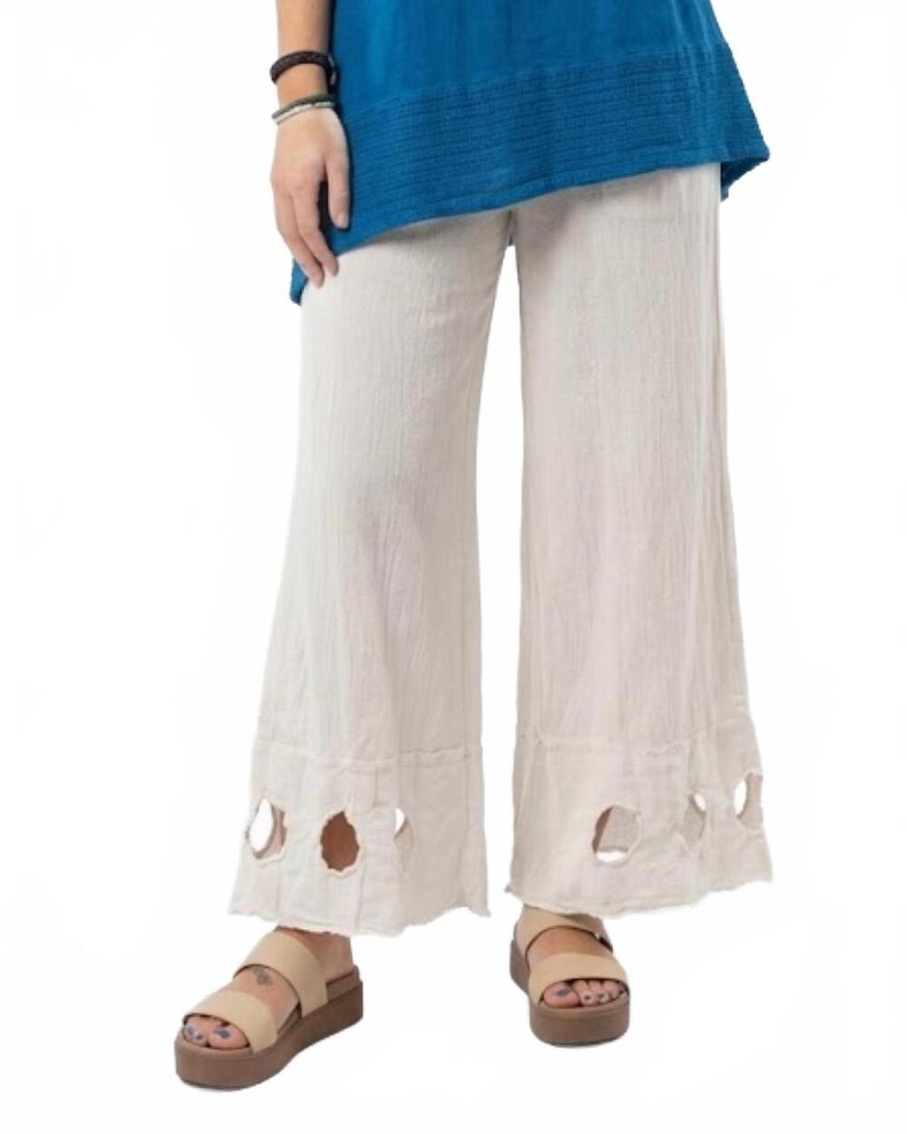 NEW DUNES nubico holes pant in white